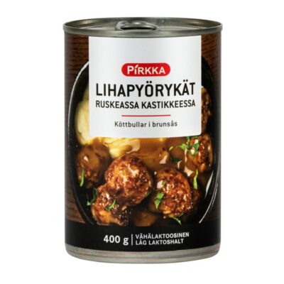 Pirkka lihapyörykät ruskeassa kastikkeessa 400g