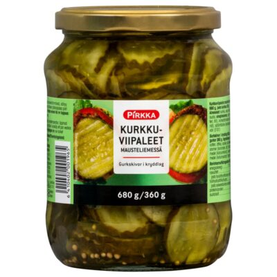 Pirkka kurkkuviipaleet mausteliemessä 680g/360g