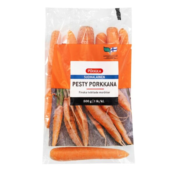 Pirkka suomalainen pesty porkkana 500g 1 lk