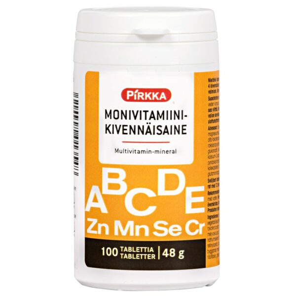 Pirkka Monivitamiini-kivennäisaine 100 tabl 48g