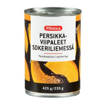 Pirkka persikkaviipaleet sokeriliemessä 425g/235g