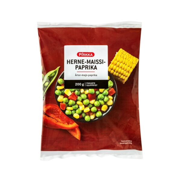 Pirkka herne-maissi-paprika 200g pakaste