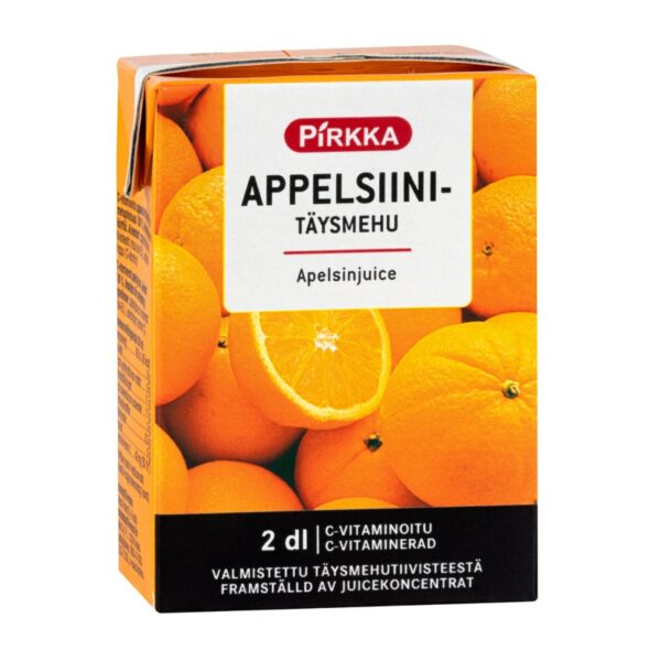Pirkka appelsiinitäysmehu 2 dl