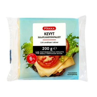 Pirkka kevyt sulatejuustoviipaleet 6% 200g