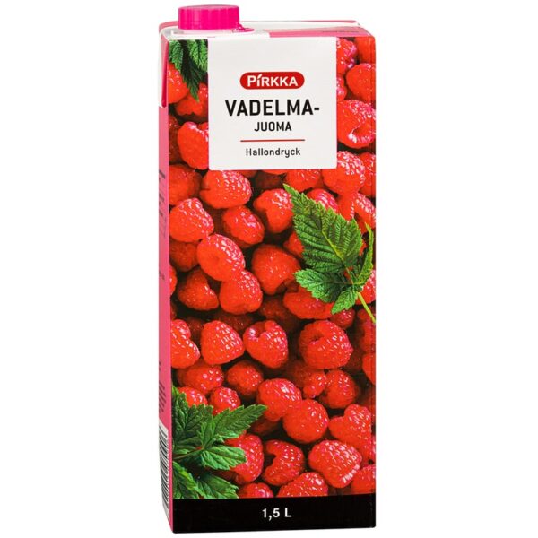 Pirkka vadelmajuoma 1