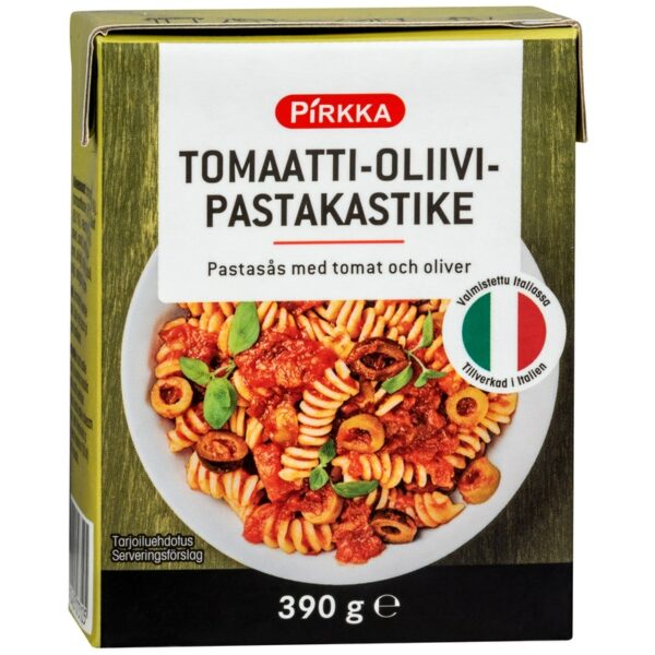 Pirkka tomaatti-oliivipastakastike 390g