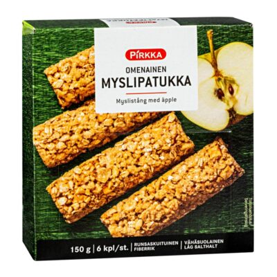 Pirkka omenainen myslipatukka 6kpl/150g