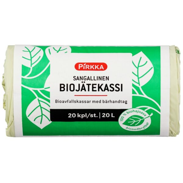 Pirkka sangallinen biojätekassi 20 l 20 kpl