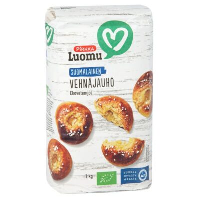 Pirkka Luomu suomalainen vehnäjauho 1kg puolikarkea