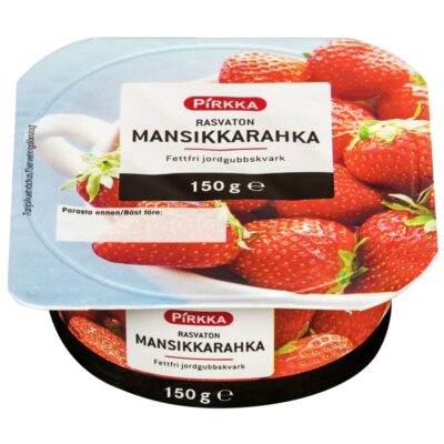 Pirkka rasvaton mansikkarahka 150 g