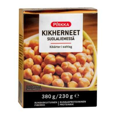 Pirkka kikherneet suolaliemessä 380g/230g