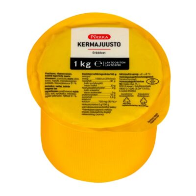 Pirkka kermajuusto 1 kg laktoositon