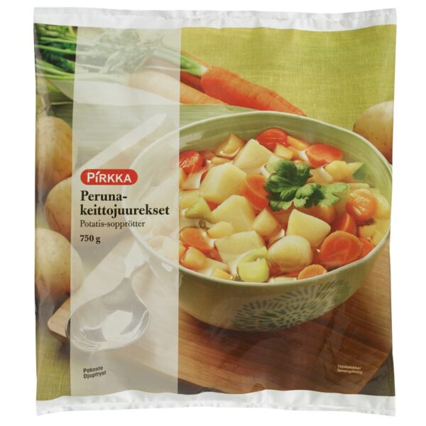 Pirkka peruna-keittojuurekset 750g pakaste