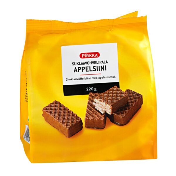 Pirkka suklaavohvelipala appelsiini 220g