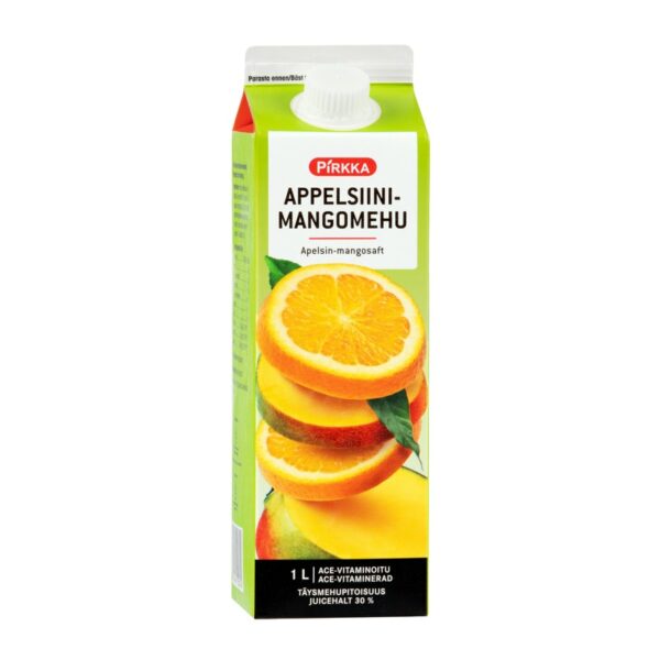 Pirkka appelsiini-mangomehu 1l