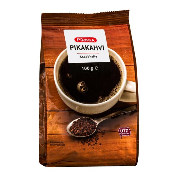 Pirkka pikakahvi 100g pussi UTZ