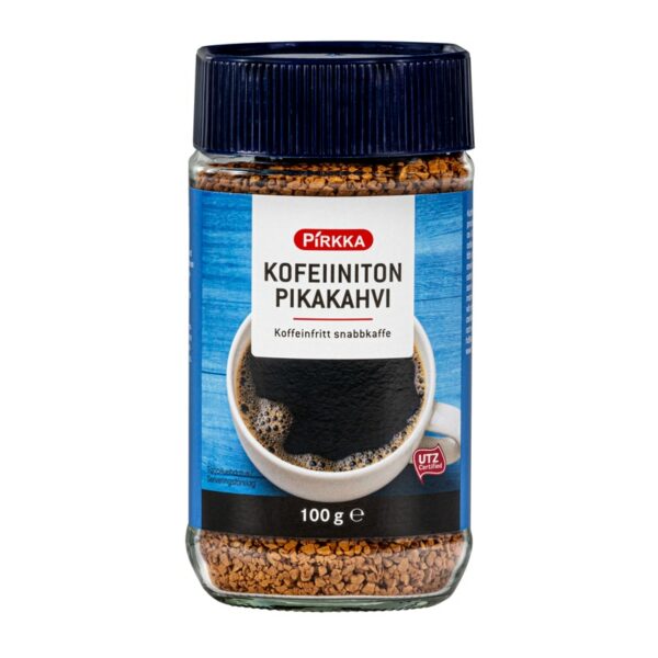 Pirkka kofeiiniton pikakahvi 100g UTZ