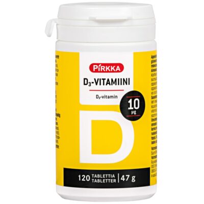 Pirkka D3-vitamiini 10µg 120kpl/47g