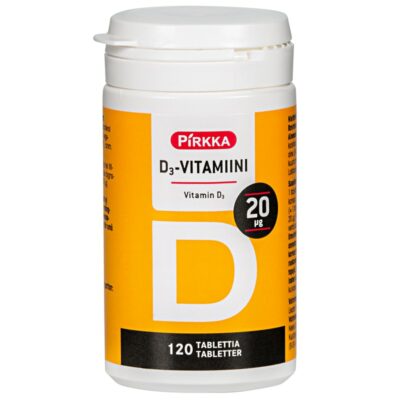 Pirkka D3-vitamiini 20µg 120kpl/31g