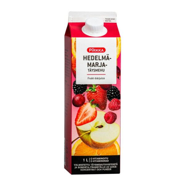 Pirkka hedelmä-marjatäysmehu 1 l