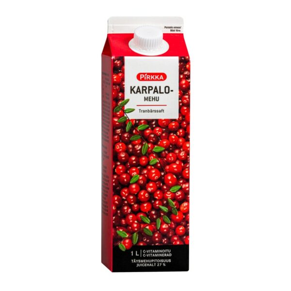 Pirkka karpalomehu 1l