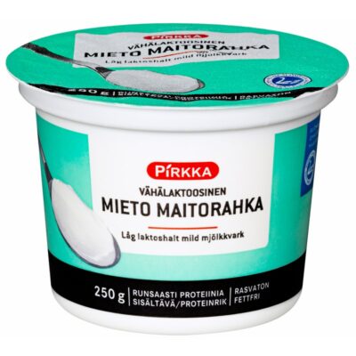 Pirkka vähälaktoosinen mieto maitorahka 250 g