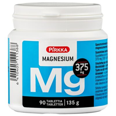 Pirkka magnesium 375mg spearmint 90 tablettia 135g