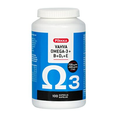 Pirkka omega-3-kalaöljy +BDE 100kapselia 137g