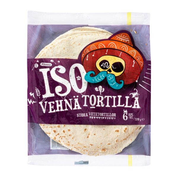 Pirkka iso vehnätortilla 6kpl/370g