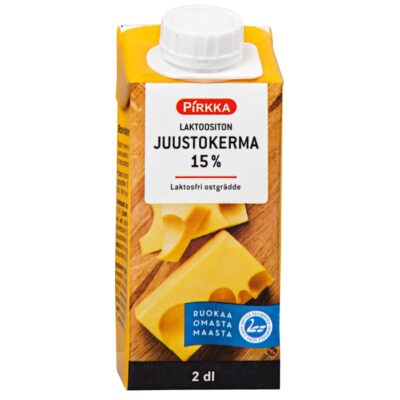 Pirkka laktoositon juustokerma 15% 2 dl UHT