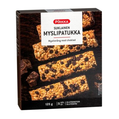 Pirkka suklainen myslipatukka 5kpl/125g gluteeniton