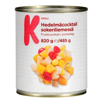 K-Menu hedelmäcocktail sokeriliemessä 820g/485g
