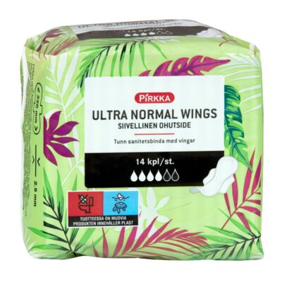 Pirkka Ultra Normal Wings siivellinen ohutside 14kpl