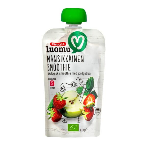 Pirkka Luomu mansikkainen smoothie 5kk 110g