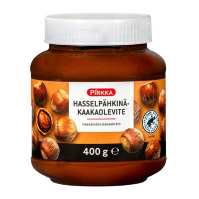 Pirkka hasselpähkinä-kaakaolevite 400g RFA