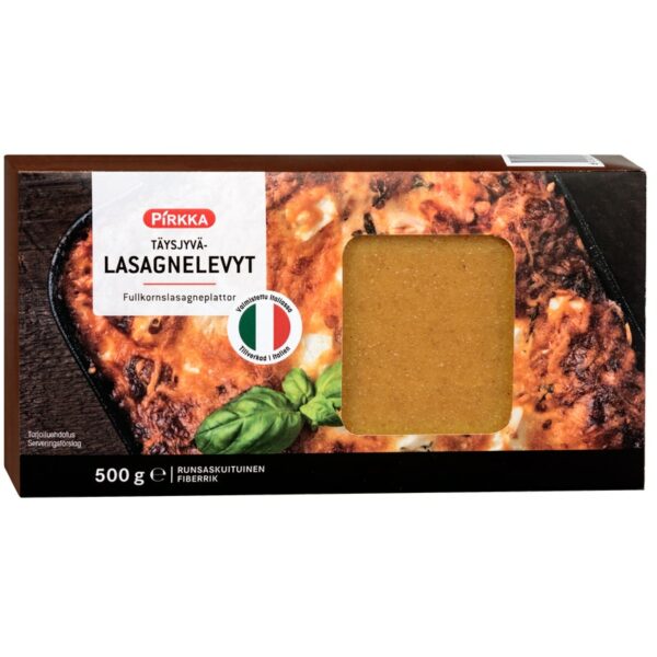 Pirkka täysjyvälasagnelevyt 500g