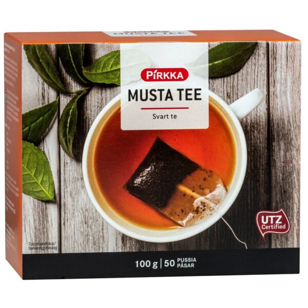 Pirkka musta tee 50ps/100g UTZ