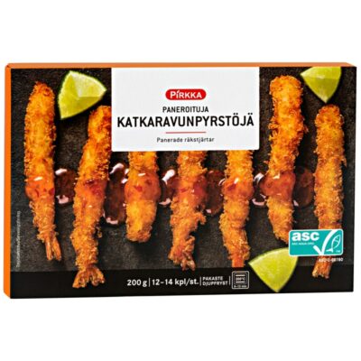 Pirkka paneroituja katkaravunpyrstöjä 12-14kpl/200g ASC pakaste