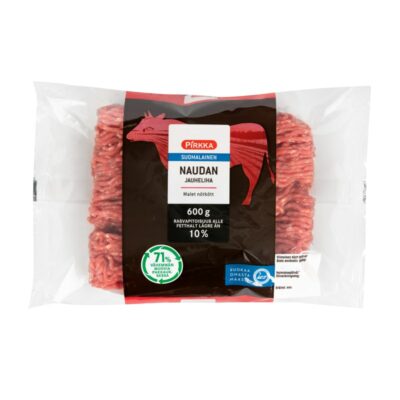 Pirkka suomalainen naudan jauheliha 10% 600g