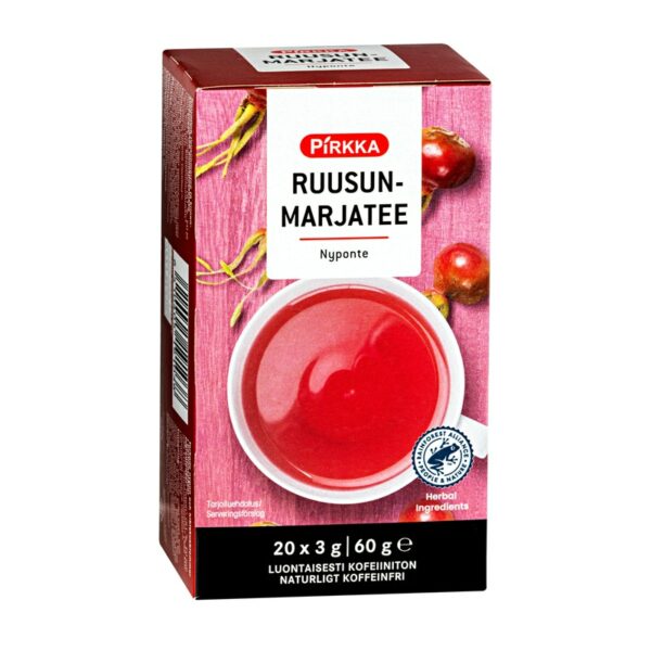 Pirkka ruusunmarjatee 20 pussia/60g rfa