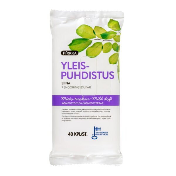 Pirkka yleispuhdistusliina 40kpl