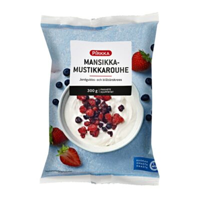 Pirkka mansikka-mustikkarouhe 300g pakaste