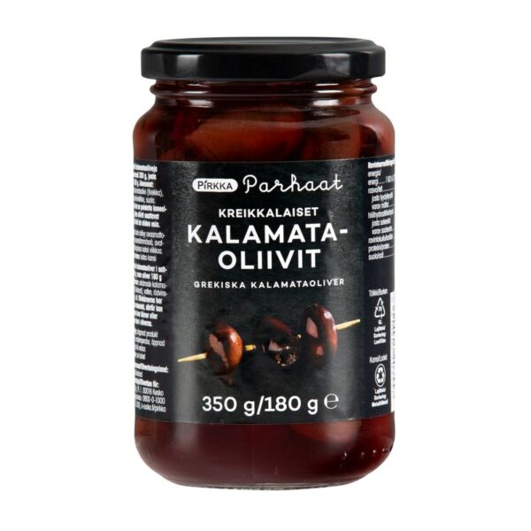 Pirkka Parhaat kreikkalaiset kalamataoliivit 350g/180g