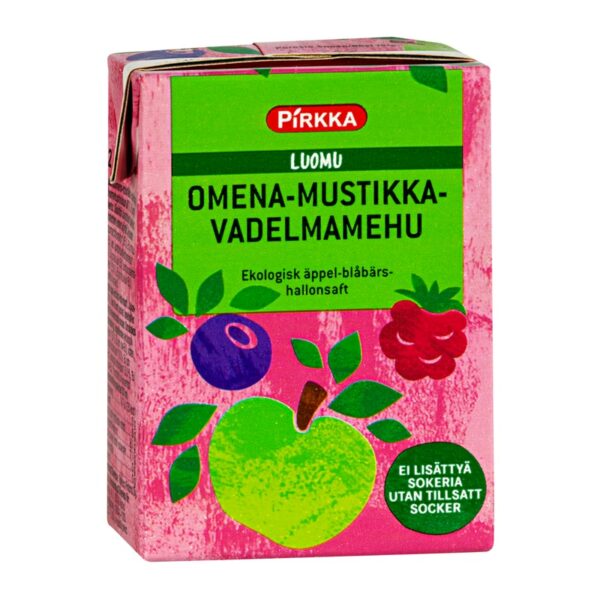 Pirkka Luomu mustikka-vadelmamehu 2dl