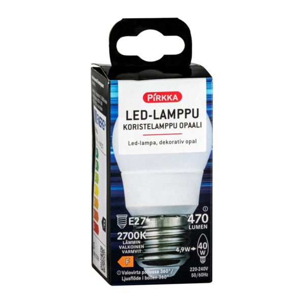 Pirkka led koristelamppu E27 470lm opaal
