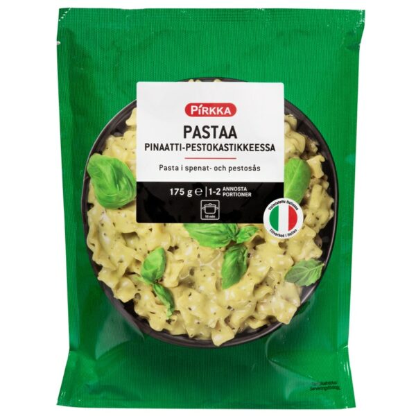 Pirkka pastaa pinaatti-pestokastikkeessa 175 g