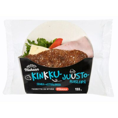 Pirkka Helposti mukaan kinkku-juustoruisleipä 155g