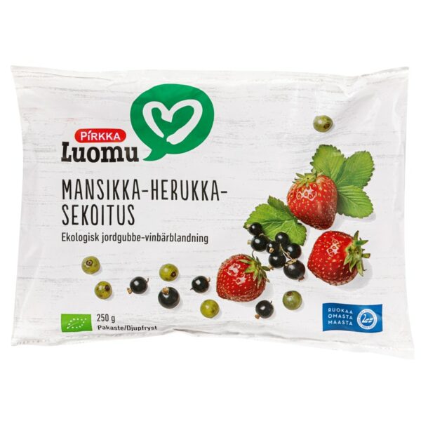 Pirkka Luomu mansikka ja herukka sekoitus 250g pakaste