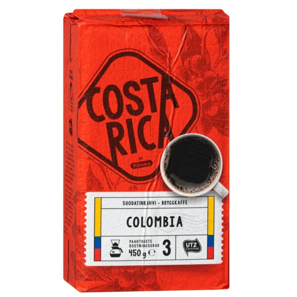 Pirkka Costa Rica Colombia suodatinkahvi 450g UTZ