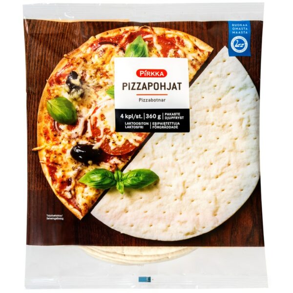 Pirkka pizzapohja 4kpl/360g pakaste